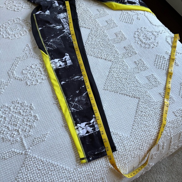 Kyodan women’s size Large black yellow white full length drawstring‎ leggings - Picture 4 of 8